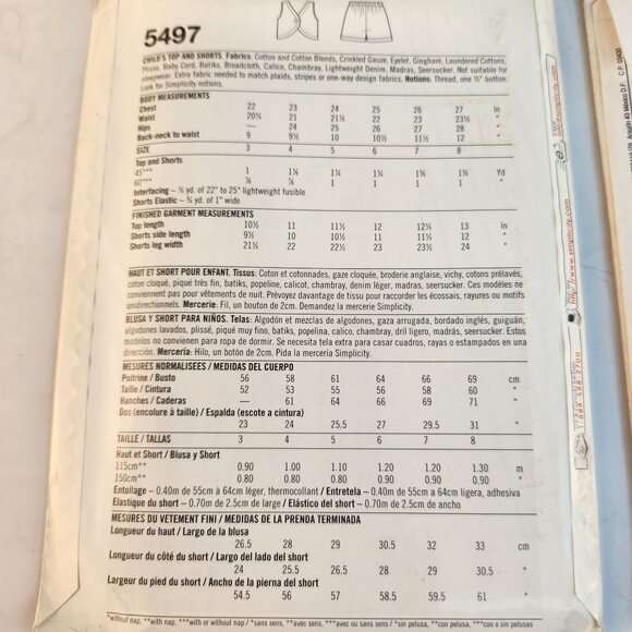 Girls’ Sewing Pattern Lot Dresses Tops & Shorts Sz 3-8 McCall’s & Simplicity - Picture 8 of 12